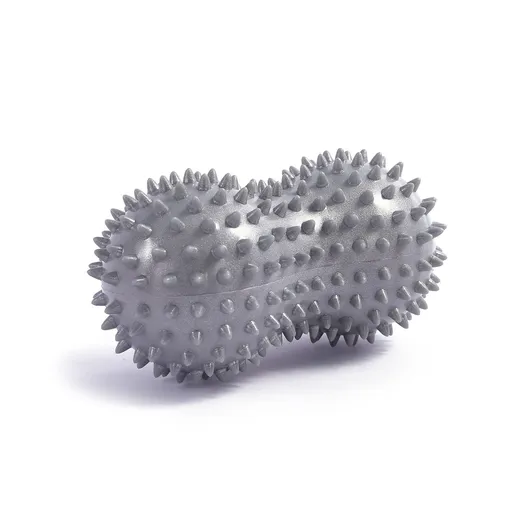 Spiky Peanut Massage Ball Deep Tissue Muscle Roller PVC Foot Massage Ball for Myofascial Release Trigger Point relaxation Yoga Fitness - Gray