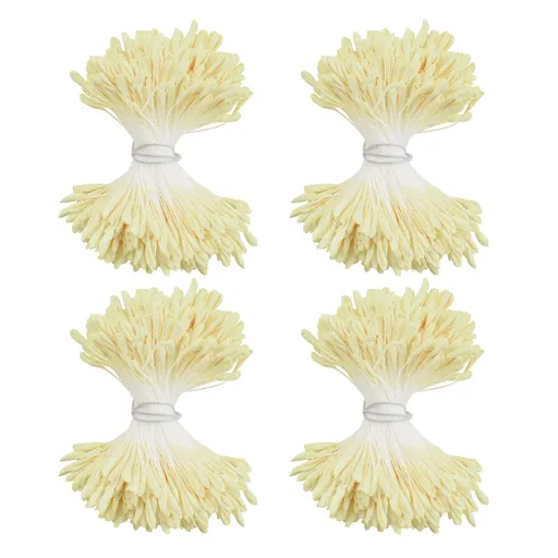 1300 Pieces Yellow Stamens for Crafts, Stamens for Artificial Flowers DIY Wedding Party Home Scrapbook Decoration