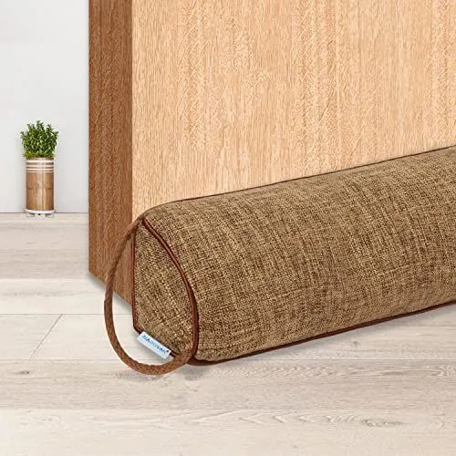 Weighted Door Draft Stopper — Triangular Under-Door Gap Filler for Gaps up to 3", Wind Noise Blocker, Energy Saver for Home Room Essentials - Brown - Size 36in