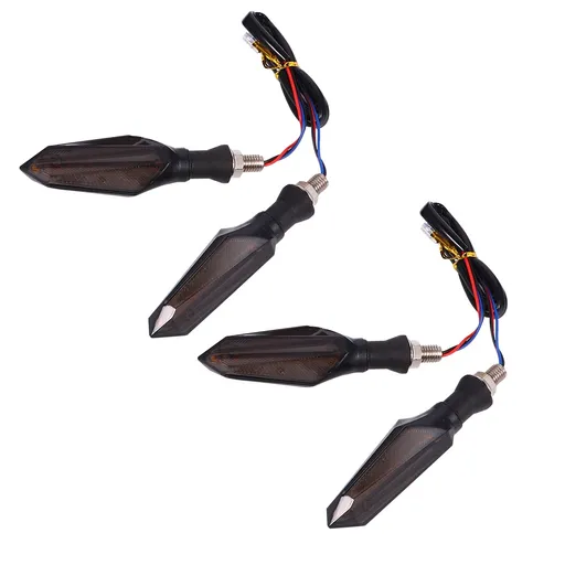 Motorcycle Indicators Blinker Abs 4Pcs Blue