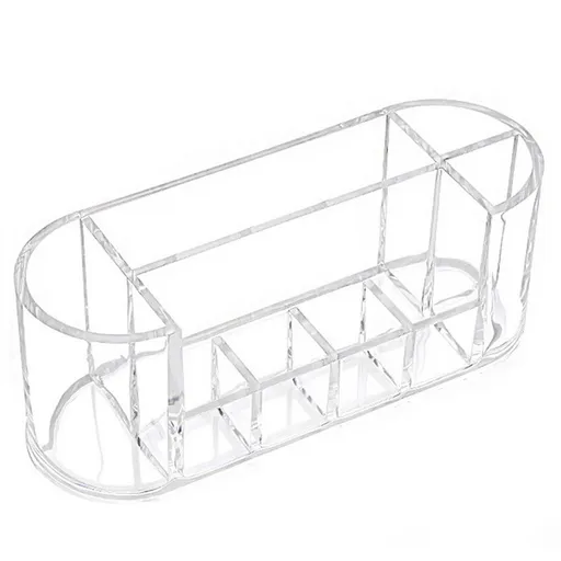 1pc Makeup Brush Storage Rack Jewelery Organizer Multiple Grids Rack Makeup Brush Organizer Makeup Tools Organizer Clear