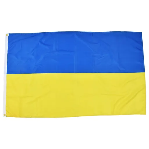 Ukrainian Flag Polyester Pongee Vivid Color UV Fade Resistant Digital Printing Ukraine Flag
