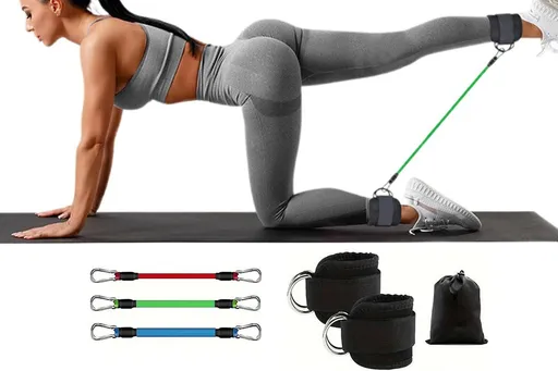 6Pcs Ankle Resistance Bands Ankle Bands for Working Out with Cuffs Resistance Bands -Mixed Color