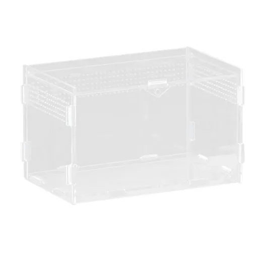 Magnetic Acrylic Case, Micro Habitat Small Tarantula Enclosure Enclosure for arboreal Tarantula Scorpion Sling Lizards Mantis Snake Gecko Jumping Spider Snail Insect Isopods (20X12X12cm horizontal version)