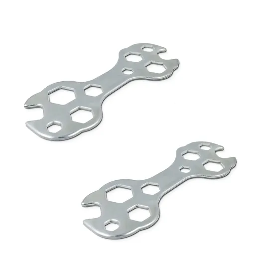 2 Pack Bicycle Wrench Pry Bar 10 in 1 Mini Steel Bike Tool Kit Spanner Wrench Breaker Bar Craftmans Tool Hexagon Bike Tools