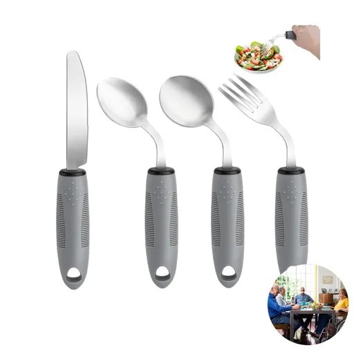 Special Supplies Adaptive Utensils,Parkinsons Utensils for Tremors and Parkinsons Patients,Easy Grip Weighted Silverware for Hand Tremors