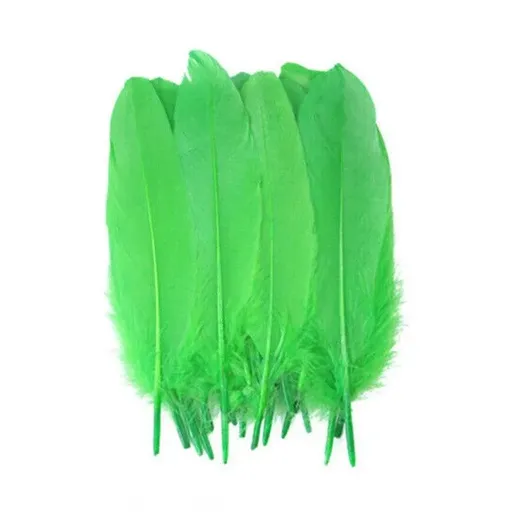 50X Craft Feathers Goose Feather Diy Art Party Decoration Wedding Dream Catcher - Green