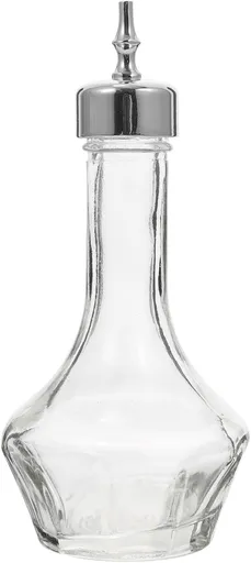 50 ml glass bitter bottle with stopper - Professional cocktail tools, cocktail mixing supplies - for bartenders and home bars - for home bars - Silver