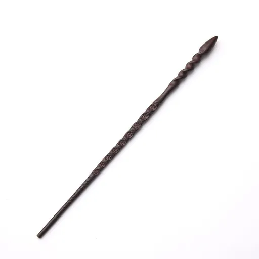 Delicate Grip Wizard Wand, Robust Metal Support Construction, Festival Party Supply, Style 25, Red Gold Stamping Ribbon Gift Box