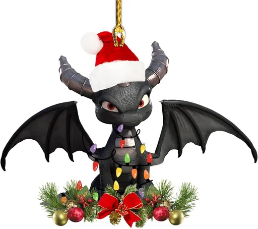 Christmas Dragon Acrylic Car Hanging Decoration J