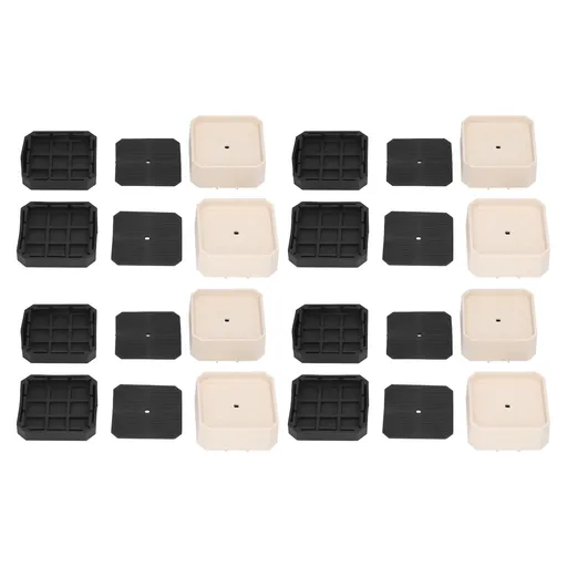 8 Set Full Covered Bed Risers Shockproof Stackable Furniture Risers for Refrigerator Washing Machine Base Tables Chairs