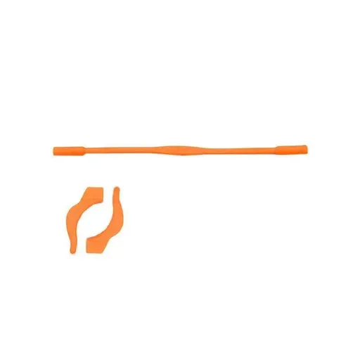 Silicone Glasses Strap and Ear Grip Set Eyeglasses Holder Cord with Hooks 20cm - Orange