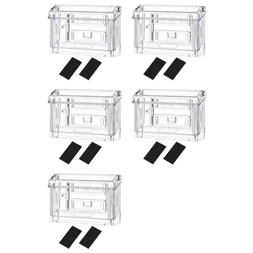 5X Outdoor Business Card Holder Wall Mount Acrylic Business Card Box Included Clear Holder Peel and Stick