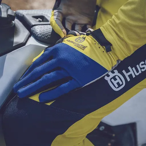 LOHAS FOX Bicycle Gloves Nylon Breathable Anti Skid 25 new yellow blue xxl