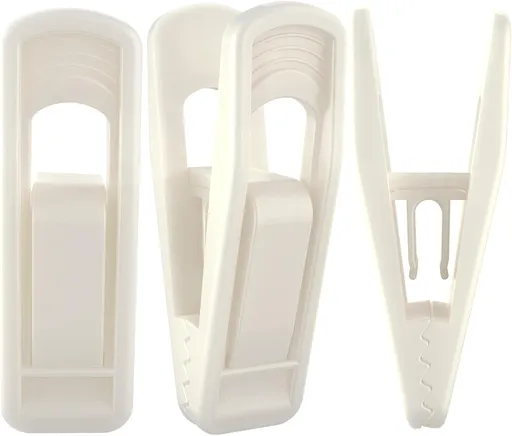 Hanger Clips for Velvet Hangers (Beige, 40 PCS), Non-Slip Plastic Clips Pant Skirt Hanger Clips for Flocking Hangers