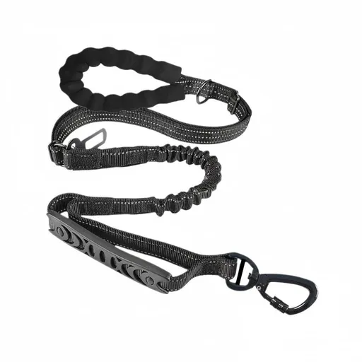Bungee Leash for Large Dogs That Pull, No Pull Shock Absorbing Dog Leash, Heavy Duty 6.2 FT Tangle（black）