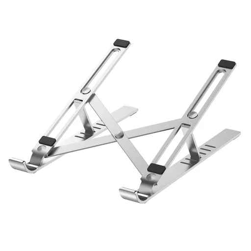 Laptop Stand Aluminum Foldable Ergonomic Adjustable 11 to 15.6 Inch Silver