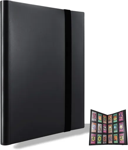 Trading Card Binder, Storage Case for 360 Cards, Compatible with Pokémon (Black) Black