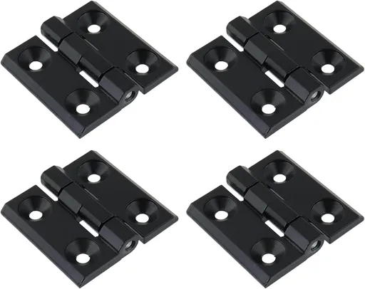 Black Butt Hinge Zinc Alloy Door Hinge Heavy Duty Boat Hatch Hinges Residential Bed Room Hinge for Doors Hardware 2.36" x 2.36" -4pcs