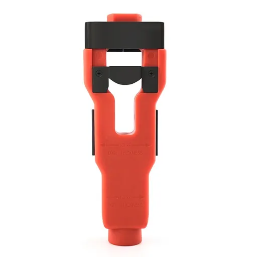 Door Latch Mortise Jig Template Tool with Dual Blades for Precise Lock Installation, Drilling, and Woodworking Alignment on Interior and Exterior Doors (Orange)