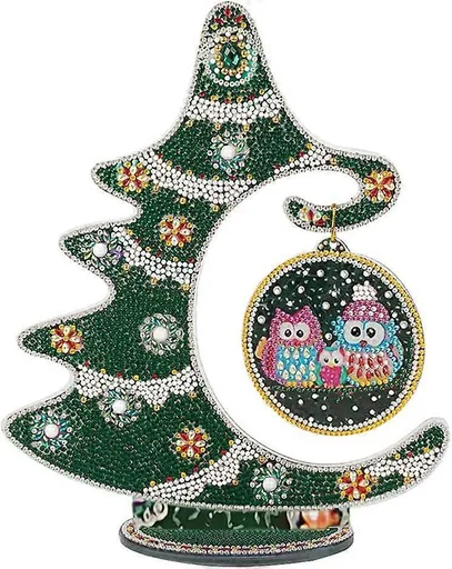 Christmas Decoration Art Christmas Tree Diamond Painting Crystal DIY Christmas Gift Decoration 24 x 30cm (Type 2)