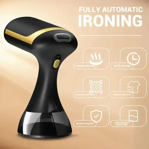 Handheld Garment Steamer Portable Mini Steam Iron Travel Friendly Black