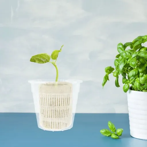 4-Pack Heavy Duty White Plastic Hydroponic Net Pots for Indoor Gardening and Soil-Free Plant Growing
