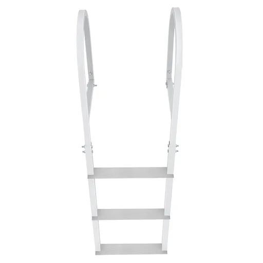 Dock Ladder, Removable 3 Steps, 227 kg Load Capacity, Aluminum Alloy Pontoon Boat Ladder with 7.9 cm Wide Step & Nonslip Rubber Mat, Easy to Install for Ship/Lake/Pool/Marine Boarding