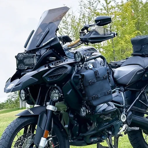 Motorcycle front bumper bag Tail Bag Motorbike Side Bag Full Waterproof Moto Saddle Bag Professional Motor Accessories-Black