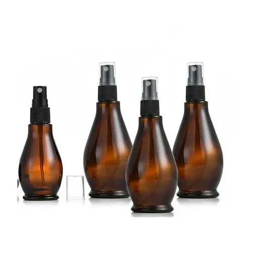 30-100Ml Amber Glass Essential Oil Spray Roller Bottles Mist Sprayer Containers