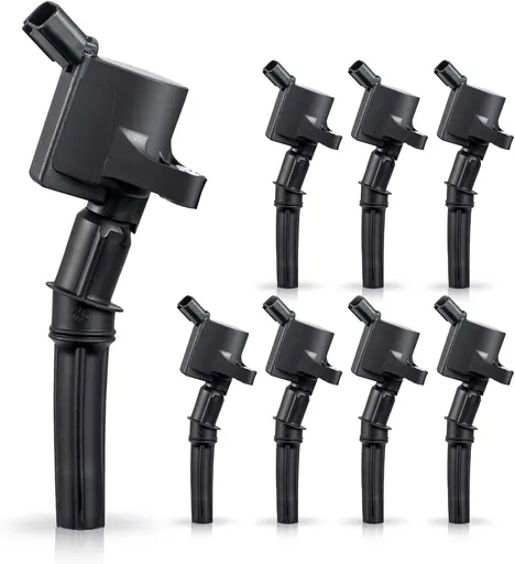 Set of 8 Curved Boot Ignition Coil Pack Compatible with Ford Lincoln Mercury 4.6L 5.4L V8 Replacement for DG508 C1454 C1417 FD503 1L2U12029AA I2LU-12A388-AA C1417 DG473 DG481 DG491