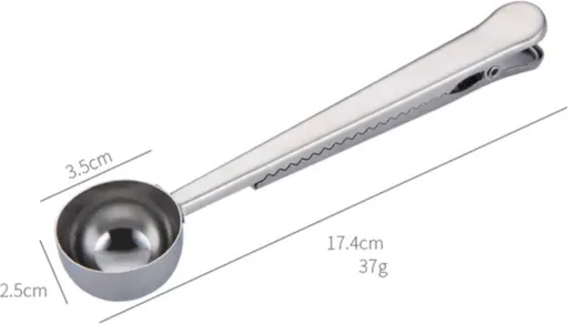 Coffee Scoop – Measuring Scoop – Coffee Accessories – Scoop – Scoops – Coffee Scoop – Airtight Seal – Closure – Seal – Grey – 3D