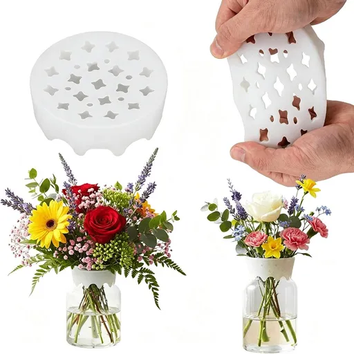 2 Pcs Silicone Flower Arranging Grid,Stretchable Transparent Blossom Grid for Vases,Flexible Silicone Flower Grid for Ikebana,Wedding Venue and Home Floral Arrangements