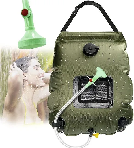 Camping Solar Shower Bag, Solar Shower Bag, Solar Camping Shower, Camping Shower Bag, Foldable Shower Bag, Switchable Shower Head for Hiking, Camping
