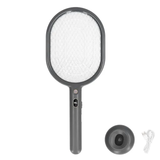 2 in 1 Electric Mosquito Swatter Ultraviolet LED Lights 3 Layer Mesh USB Rechargeable Mosquitoes Racket