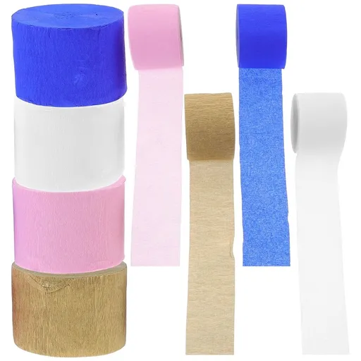 Multi Color Crepe Paper Streamers for Wedding and Birthday Decor