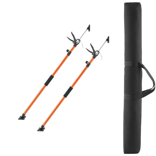 Cabinet Jack Support Pole, 2-Pack, 116-290 cm Steel Telescopic Quick Support Rod, Adjustable 3rd Hand System up to 70 kg Capacity for Installing Cabinets, Lifting Drywall, Cargo Bars