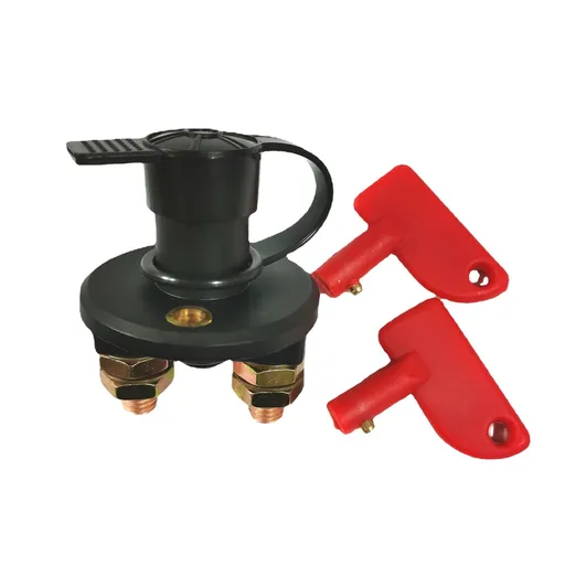 Battery disconnect isolator main switch 12V/24V 200A-500A for 5 seconds with 2 detachable keys for car yacht rotary switch