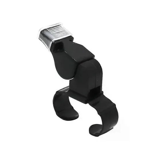 Referee Finger Whistle Football Training Equipment Whistle Safe Plastic Ring Whistle Finger Whistle With Tooth Guard compatible with Sport - Black