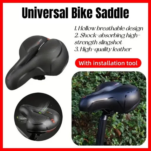 Bicycle Saddle Cushion Comfort Seat Pad Universal Fit Bike Riding Cushion Pad