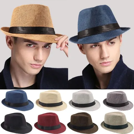Short Classic Summer Beach Sun Hat Panama Cap for Men Women