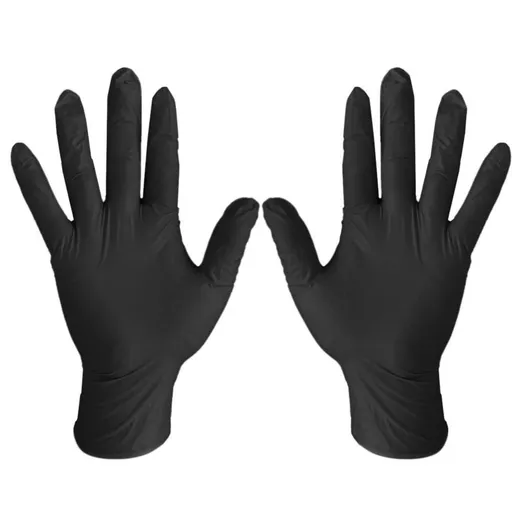 House Of Dasein Bdsm Spanking Gloves Black Nitrile Latex 10 Pack Fetish Bondage - Black - M