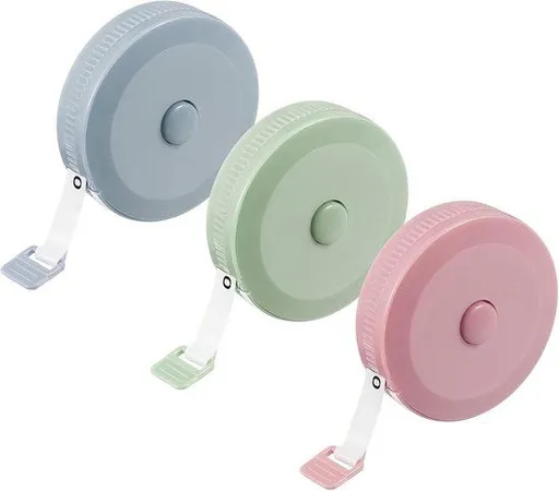 3 Pack Soft Sewing Tape Measure Set Pink Green Blue, 79 Inch