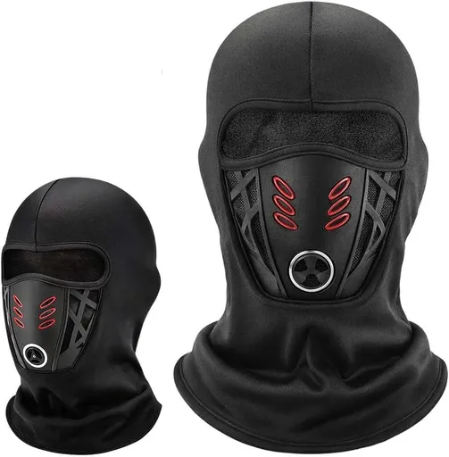 Winter Windproof Thermal Fleece Face Mask, 2026 Fleece Motorcycle Thermal Full Face Mask for Cycling Outdoor Sports