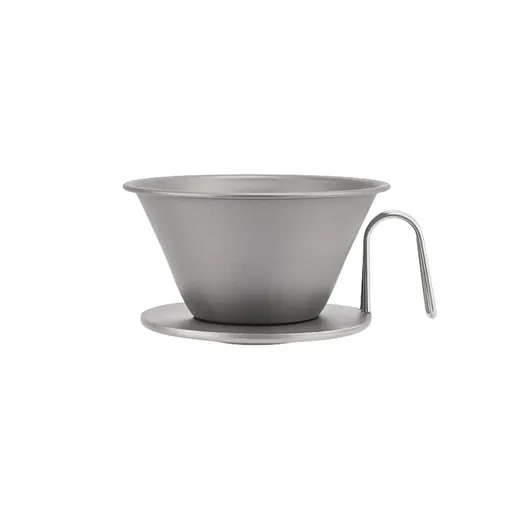 Steel Pour Over Coffee Dripper with Mesh Filter Portable Reusable Cone for Travel Camping Brewing Tea