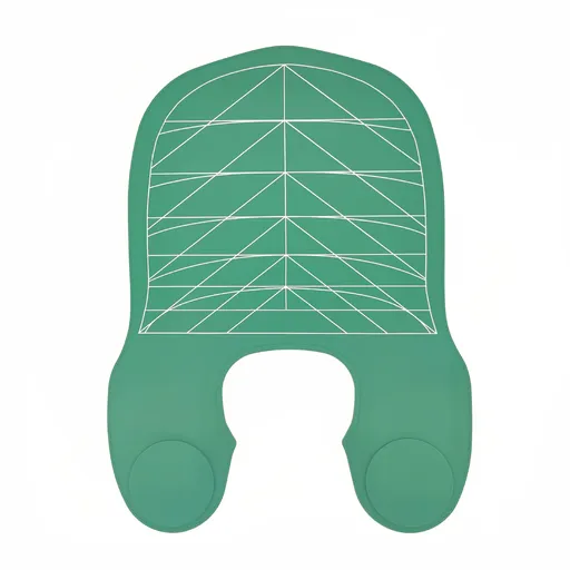 Green Striped Silicone Hairdressing Cape - Extended Oversized Shoulder Pad for Hair Dyeing and Perming