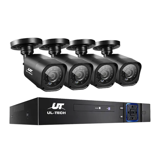 UL-TECH 1080P Security Camera System 4CH DVR with 4 CCTV Square Cameras