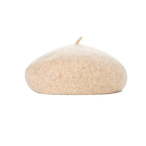 Women Ladies Beanie Wool French Beret Newsboy Hat Cap Winter Warm Hats Girls - Beige