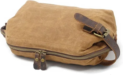 Men's Toiletry Bag - Women's Toiletry Bag - Toiletry Bag with Hook - Waterproof Vintage Canvas - Suitable for Men and Women - Makeup Bag - Travel Toiletry Bag