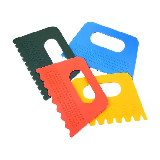 4PCS Plastic Scraper Tools DIY Line Graffiti Tools Colored Plastic Paint Scrapers for Toddlers Kids Paint Crafts Line Graffiti
